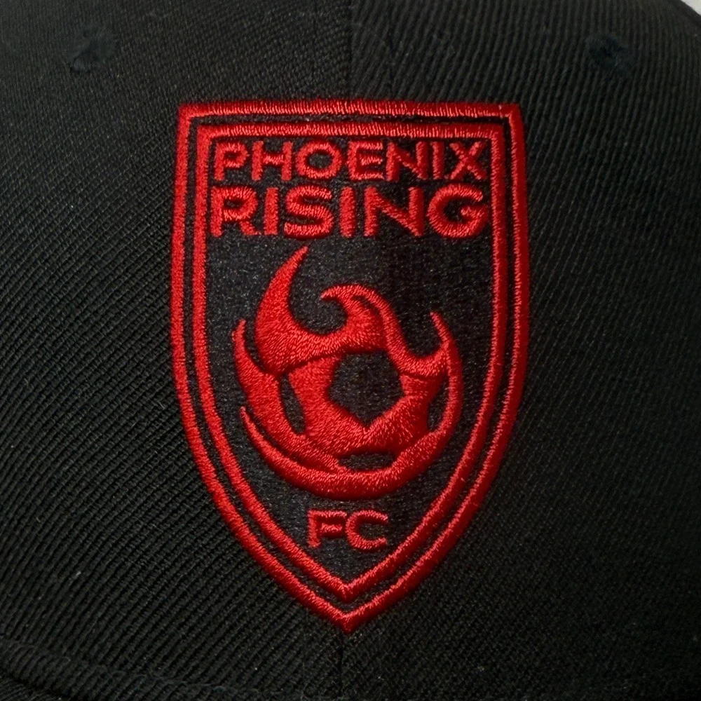Phoenix Rising FC Baseball Hat New Era Snap Back Flat Brim 100% Wool OS EXC‎